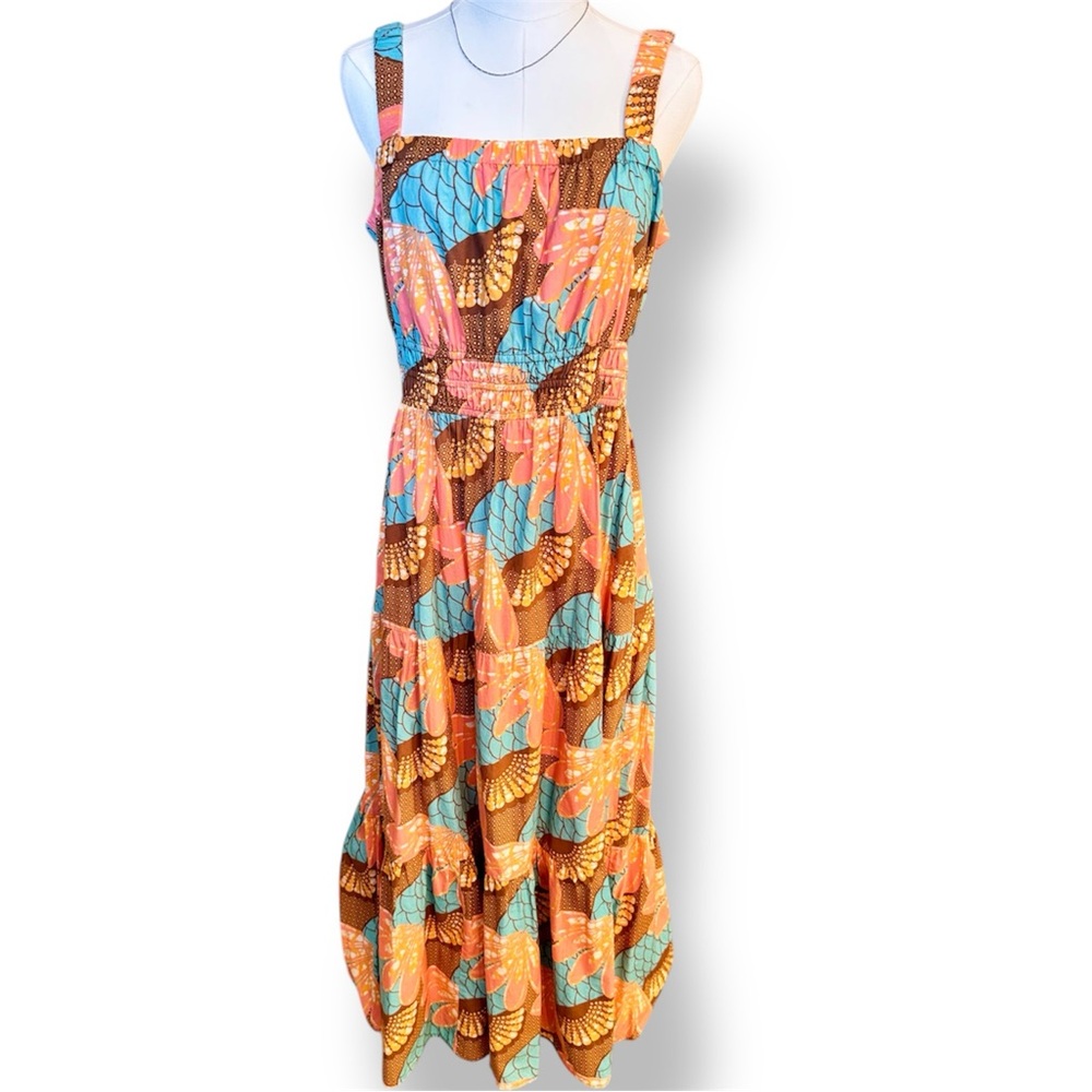 CLEOBELLA Jolene Smocked Ankle Maxi Midi Dress 100% GOTS Organic Cotton NEW - Picture 6 of 15
